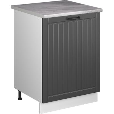 Vicco Mobile Lavello Cucina Fame-line, Grigio Scuro/bianco, 60 Cm, Vicco Mobile Lavello Cucina Fame-line, Grigio Scuro/bianco, 60 Cm,