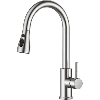 OEM Rubinetto Da Cucina, Miscelatore Da Cucina, Rubinetto Per Lavello Ad Arco Alto Girevole A 360° Con Doccetta A Scomparsa E 3 Modalità Di Getto, Acciaio Inox -crezuo OEM Rubinetto Da Cucina, Miscelatore Da Cucina, Rubinetto Per Lavello Ad Arco Alto Girevole A 360° Con Doccetta A Scomparsa E 3 Modalità Di Getto, Acciaio Inox -crezuo