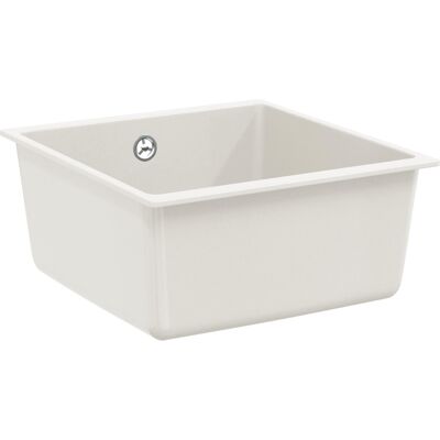 VIDAXL Lavello 80% Quarzo E 20% Resina 430 X 460 Mm Bianco VIDAXL Lavello 80% Quarzo E 20% Resina 430 X 460 Mm Bianco