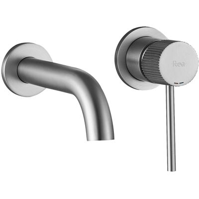 REA Rubinetto Da Parete Lungo Stripe Brush Steel REA Rubinetto Da Parete Lungo Stripe Brush Steel