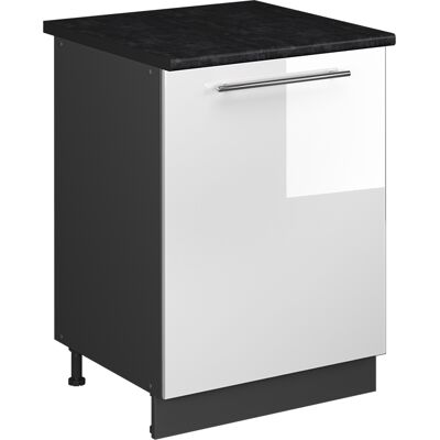 Vicco Mobile Lavello Cucina Fame-line, Bianco Lucido/antracite, 60 Cm, Vicco Mobile Lavello Cucina Fame-line, Bianco Lucido/antracite, 60 Cm,