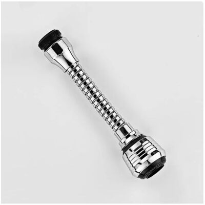 TAPWORKS Adattatore Rubinetto Girevole A 360°, Morbida Punta In Gomma Per Cucina, Bagno Con Doccia E Lavandino, Accessorio Idraulico Argento TAPWORKS Adattatore Rubinetto Girevole A 360°, Morbida Punta In Gomma Per Cucina, Bagno Con Doccia E Lavandino, Accessorio Idraulico Argento