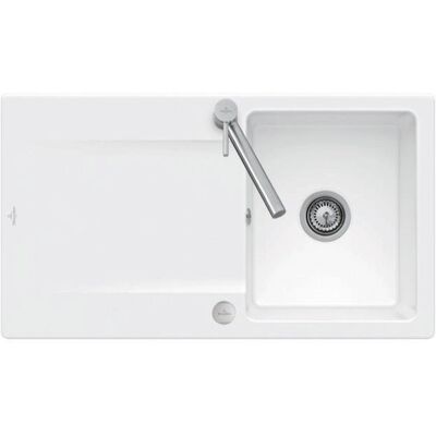 Lavello incasso Siluet 50 Flat di Villeroy & Boch - Reversibile, 880x490mm, Bianco Lavello incasso Siluet 50 Flat di Villeroy & Boch - Reversibile, 880x490mm, Bianco