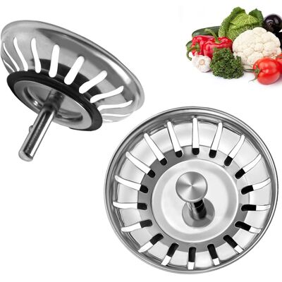 Zone Cestello Filtrante Per Lavello, Tappo Per Lavello, Cestello Filtrante Universale In Acciaio Inox Per Lavello Da Cucina Zone Cestello Filtrante Per Lavello, Tappo Per Lavello, Cestello Filtrante Universale In Acciaio Inox Per Lavello Da Cucina