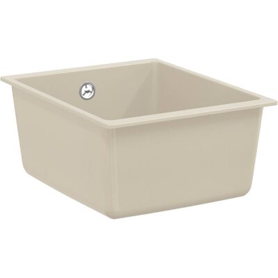 VIDAXL Lavello 80% Quarzo E 20% Resina 370 X 460 Mm Beige VIDAXL Lavello 80% Quarzo E 20% Resina 370 X 460 Mm Beige