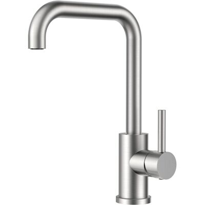 HABITEX Rubinetto Cucina, Miscelatore Girevole 360°, Acciaio Inossidabile, Design A L Monoleva Per 1 Foro HABITEX Rubinetto Cucina, Miscelatore Girevole 360°, Acciaio Inossidabile, Design A L Monoleva Per 1 Foro