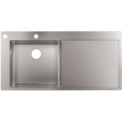 Lavello da cucina in acciaio inox Hansgrohe S718-F450 con vasca a sinistra - Lavello Lavello da cucina in acciaio inox Hansgrohe S718-F450 con vasca a sinistra - Lavello