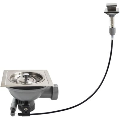 HABITEX Kit Di Scarico Quadrato Per Lavello Da Cucina Antico Con Controller Xk143c005-u HABITEX Kit Di Scarico Quadrato Per Lavello Da Cucina Antico Con Controller Xk143c005-u