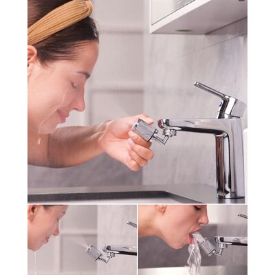 HABITEX Aeratore Spa, Aeratore Rubinetto Girevole 720°, Schiuma Universale Con 2 Funzioni Getto, Gargarismi, Spa Viso E Lavaggio Occhi, Filettatura Maschio 24mm (m24), Cromato HABITEX Aeratore Spa, Aeratore Rubinetto Girevole 720°, Schiuma Universale Con 2 Funzioni Getto, Gargarismi, Spa Viso E Lavaggio Occhi, Filettatura Maschio 24mm (m24), Cromato