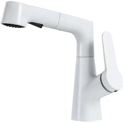 URSUS Rubinetto Miscelatore Per Lavabo Con Doccetta Estraibile, Getto Alto + Basso, 2 Modalità Di Getto, Miscelatore Monocomando Per Lavabo, Ottone, Girevole A 360° URSUS Rubinetto Miscelatore Per Lavabo Con Doccetta Estraibile, Getto Alto + Basso, 2 Modalità Di Getto, Miscelatore Monocomando Per Lavabo, Ottone, Girevole A 360°