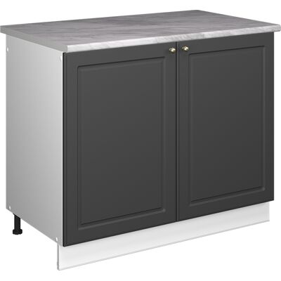 Vicco Mobile Lavello Cucina Fame-line, Oro-antracite Rustico/bianco, 100 Cm, Pl Marmo, Vicco Mobile Lavello Cucina Fame-line, Oro-antracite Rustico/bianco, 100 Cm, Pl Marmo,