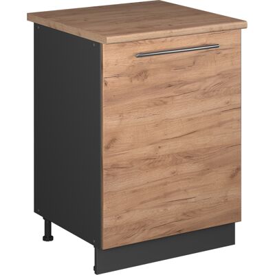 Vicco Mobile Lavello Cucina Fame-line, Rovere Dorato/antracite, 60 Cm, Vicco Mobile Lavello Cucina Fame-line, Rovere Dorato/antracite, 60 Cm,