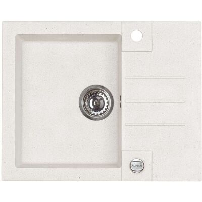 ALVEUS Rock - Lavello In Granito 60x48 Cm, Con Comando Dello Scarico, Arctic 1090947 - ALVEUS Rock - Lavello In Granito 60x48 Cm, Con Comando Dello Scarico, Arctic 1090947 -