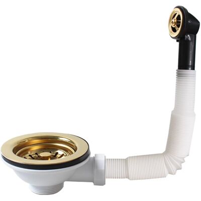 HABITEX Sus304 - Scarico Per Lavello In Acciaio Inossidabile Con Troppopieno (114 Mm, Attacco Rotondo) HABITEX Sus304 - Scarico Per Lavello In Acciaio Inossidabile Con Troppopieno (114 Mm, Attacco Rotondo)