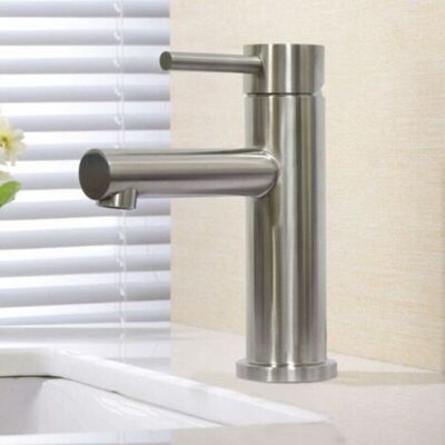 URSUS Miscelatore Monoforo Per Lavabo In Acciaio Inox, Acqua Calda E Fredda, Finitura Spazzolata. URSUS Miscelatore Monoforo Per Lavabo In Acciaio Inox, Acqua Calda E Fredda, Finitura Spazzolata.