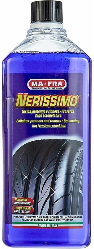 MA-FRA - Nero Gomme Nerrissimo Pulisce Rinnova Lucida Pneumatici Auto Moto 1 Lt.