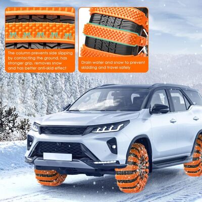 OEM Catene Da Neve Riutilizzabili Da 10 Pezzi Per Auto, Camion E Suv - Misura Universale Per Pneumatici Da 165 Mm A 255 Mm Di Larghezza - Adatte Per Fango, Sabbia E Neve OEM Catene Da Neve Riutilizzabili Da 10 Pezzi Per Auto, Camion E Suv - Misura Universale Per Pneumatici Da 165 Mm A 255 Mm Di Larghezza - Adatte Per Fango, Sabbia E Neve