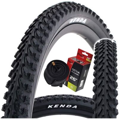 OEM Set Di Pneumatici Per Bicicletta Kenda Christmas Tree 26x1.95 Mountain Con Camera D'Aria OEM Set Di Pneumatici Per Bicicletta Kenda Christmas Tree 26x1.95 Mountain Con Camera D'Aria