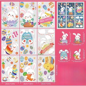 AULEDIO Adesivi Finestra Pasqua 9 Fogli – Conigli, Uova & Pulcini Riutilizzabili Bambini AULEDIO Adesivi Finestra Pasqua 9 Fogli – Conigli, Uova & Pulcini Riutilizzabili Bambini