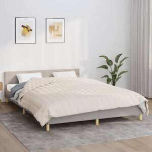 VIDAXL Coperta Ponderata Crema Chiaro 220x240 Cm 11 Kg Tessuto VIDAXL Coperta Ponderata Crema Chiaro 220x240 Cm 11 Kg Tessuto