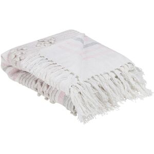 Beliani Coperta Rosa 120x150cm Boho Acrilico Beliani Coperta Rosa 120x150cm Boho Acrilico