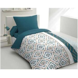HOME LINGE PASSION Parure De Couette Microfibre Ethno - 1 Housse De Couette 140x200 Cm + 1 Taie D'Oreiller 63x63 Cm - Bleu Canard - Home Linge Pass HOME LINGE PASSION Parure De Couette Microfibre Ethno - 1 Housse De Couette 140x200 Cm + 1 Taie D'Oreiller 63x63 Cm - Bleu Canard - Home Linge Pass