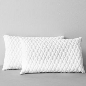 VIDAXL - Cuscino Set 2 pz in Memory Foam Bianco Cuscino Comodo vari dimensioni dimensioni : 80x40x14 cm