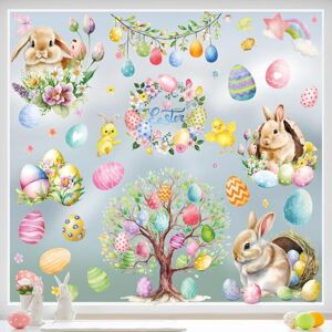 KAKET Decorazione Finestra Pasqua – Adesivi Coniglio, Uova E Pulcini 9 Pezzi, Riutilizzabili Per Camera E Casa F15 KAKET Decorazione Finestra Pasqua – Adesivi Coniglio, Uova E Pulcini 9 Pezzi, Riutilizzabili Per Camera E Casa F15