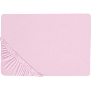Lenzuolo sopraletto in cotone rosa Beliani - 140x200cm - Stile classico Lenzuolo sopraletto in cotone rosa Beliani - 140x200cm - Stile classico