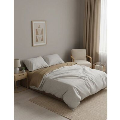 OEM Set Di Biancheria Da Letto - 1 Copripiumino 140 X 200 Cm + 1 Federe 60 X 60 Cm - 100% Cotone Rinforzato - Beige OEM Set Di Biancheria Da Letto - 1 Copripiumino 140 X 200 Cm + 1 Federe 60 X 60 Cm - 100% Cotone Rinforzato - Beige