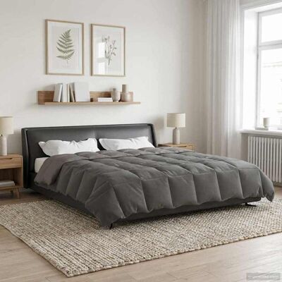 VIDAXL Piumone Completo Annuale Grigio Chiaro 220 X 240 Cm VIDAXL Piumone Completo Annuale Grigio Chiaro 220 X 240 Cm