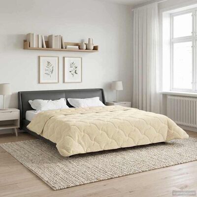 VIDAXL Duvet Estivo Crema 220 X 240 Cm Microfibra E Fleece Teddy VIDAXL Duvet Estivo Crema 220 X 240 Cm Microfibra E Fleece Teddy