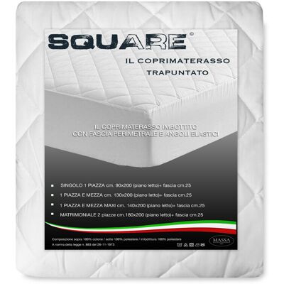 TEX FAMILY Coprimaterasso Traversa Trapuntata Con Fascia Elasticizzata In Puro Cotone 2 Piazze TEX FAMILY Coprimaterasso Traversa Trapuntata Con Fascia Elasticizzata In Puro Cotone 2 Piazze