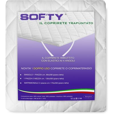 TEX FAMILY - Coprirete trapuntato softy cotone doppio - 1,5 piazza TEX FAMILY - Coprirete trapuntato softy cotone doppio - 1,5 piazza