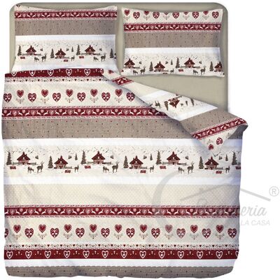 TEX FAMILY - valbadia rosso - Matrimoniale - Duvet cover TEX FAMILY - valbadia rosso - Matrimoniale - Duvet cover