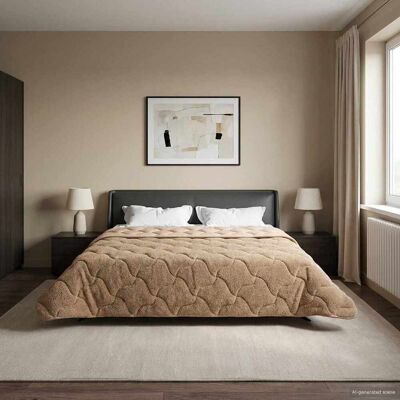 VIDAXL Piumone Completo Annuale Trapuntato Talpa 200 X 200 Cm VIDAXL Piumone Completo Annuale Trapuntato Talpa 200 X 200 Cm