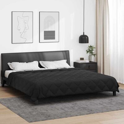 VIDAXL Duvet Estivo Nero 220 X 240 Cm Microfibra VIDAXL Duvet Estivo Nero 220 X 240 Cm Microfibra