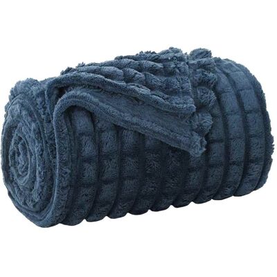 VIDAXL Coperta Blu Navy 240 X 220 Cm Panno VIDAXL Coperta Blu Navy 240 X 220 Cm Panno