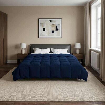 VIDAXL Piumone Completo Annuale Blu Scuro 200 X 200 Cm Microfibra VIDAXL Piumone Completo Annuale Blu Scuro 200 X 200 Cm Microfibra