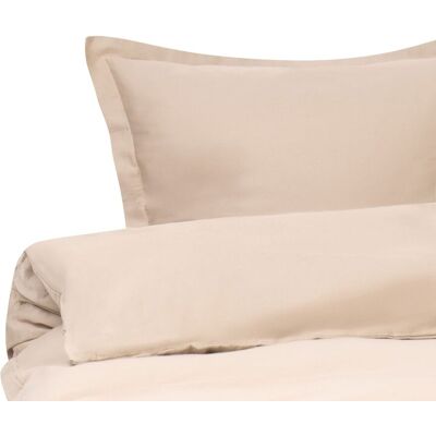 BELIANI Set Copripiumino Moderno In Cotone Satinato 220 X 240 Cm Beige Parkrose BELIANI Set Copripiumino Moderno In Cotone Satinato 220 X 240 Cm Beige Parkrose