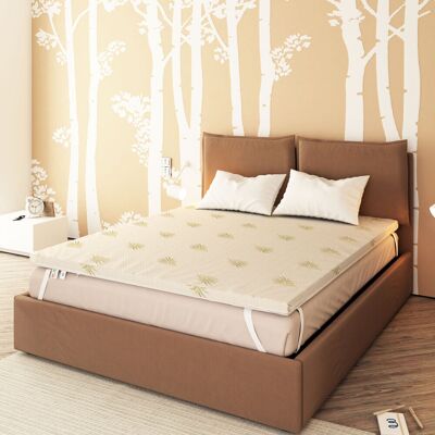 BALDIFLEX Topper Memory Foam Fresh Correttore Materasso 5 Cm Con Fodera Aloe Vera Singolo Misura 80x190 Cm - BALDIFLEX Topper Memory Foam Fresh Correttore Materasso 5 Cm Con Fodera Aloe Vera Singolo Misura 80x190 Cm -
