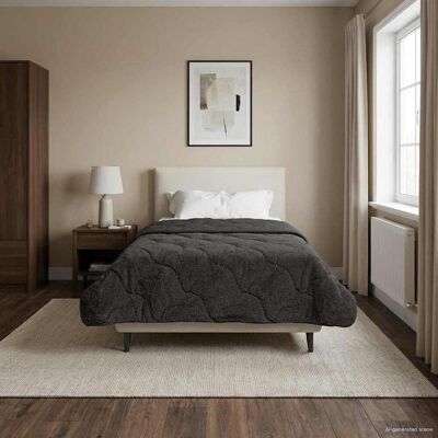 VIDAXL Piumone Completo Annuale Trapuntato Antracite 135 X 200 Cm VIDAXL Piumone Completo Annuale Trapuntato Antracite 135 X 200 Cm