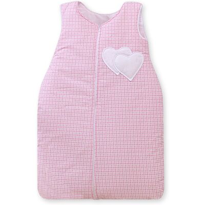 OEM Sacco A Pelo In Cotone Per Bambini, Taglia M 6-12 Mesi, Tog 2.5, Isolante Per Tutte Le Stagioni, Motivo A Cuori E Quadretti Rosa. OEM Sacco A Pelo In Cotone Per Bambini, Taglia M 6-12 Mesi, Tog 2.5, Isolante Per Tutte Le Stagioni, Motivo A Cuori E Quadretti Rosa.