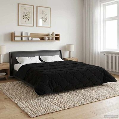 VIDAXL Piumone Completo Annuale Trapuntato Nero 220 X 240 Cm VIDAXL Piumone Completo Annuale Trapuntato Nero 220 X 240 Cm