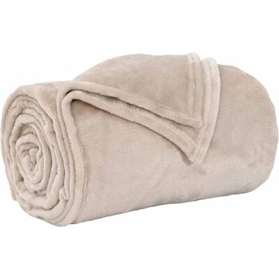 VIDAXL Coperta Beige 220 X 240 Cm Panno VIDAXL Coperta Beige 220 X 240 Cm Panno