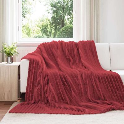VIDAXL Coperta Rosso Bordeaux 240 X 220 Cm Panno VIDAXL Coperta Rosso Bordeaux 240 X 220 Cm Panno