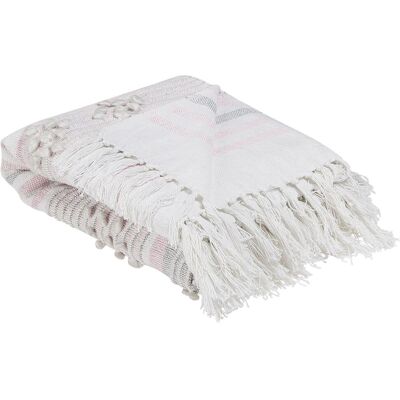 Beliani Coperta Rosa 120x150cm Boho Acrilico Beliani Coperta Rosa 120x150cm Boho Acrilico