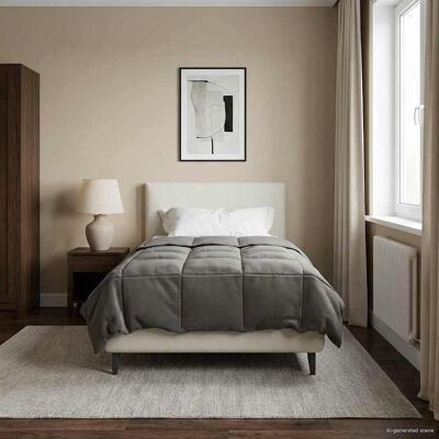 VIDAXL Piumone Completo Annuale Grigio Chiaro 135 X 200 Cm VIDAXL Piumone Completo Annuale Grigio Chiaro 135 X 200 Cm
