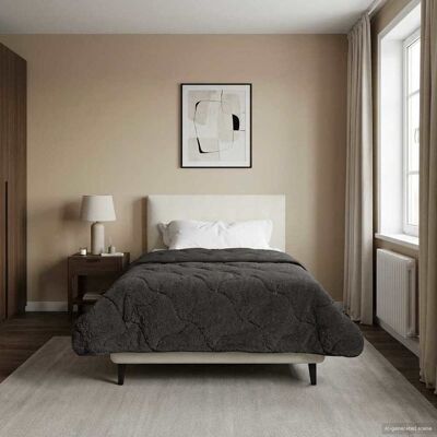 VIDAXL Piumino Letto Estivo 140 X 220 Cm Estate Antracite Traspirante VIDAXL Piumino Letto Estivo 140 X 220 Cm Estate Antracite Traspirante