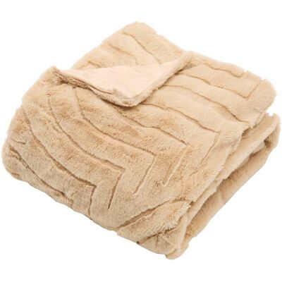 ATMOSPHERA Coperta Arka 120x160 Cm Effetto Pelliccia Sintetica Beige - Créateur D'Intérieur ATMOSPHERA Coperta Arka 120x160 Cm Effetto Pelliccia Sintetica Beige - Créateur D'Intérieur